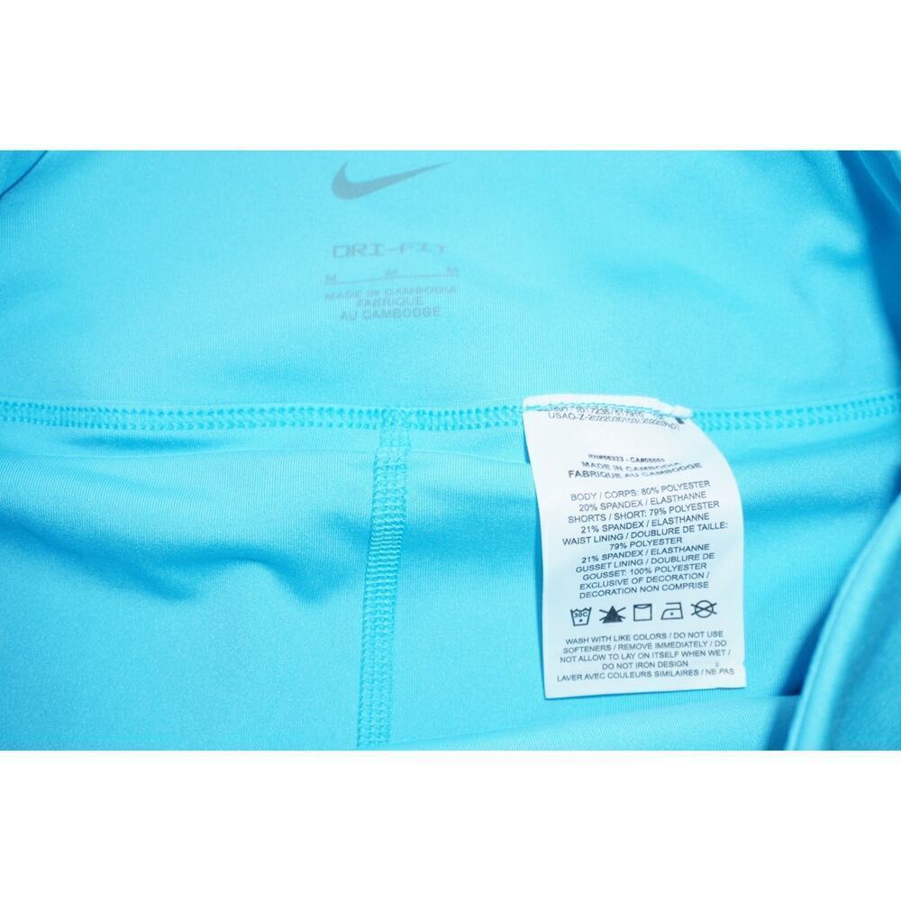 Nike Dri-Fit Blue Pleated Tennis Skort - Size M - Built-In Shorts Activewear - Picture 3 of 8